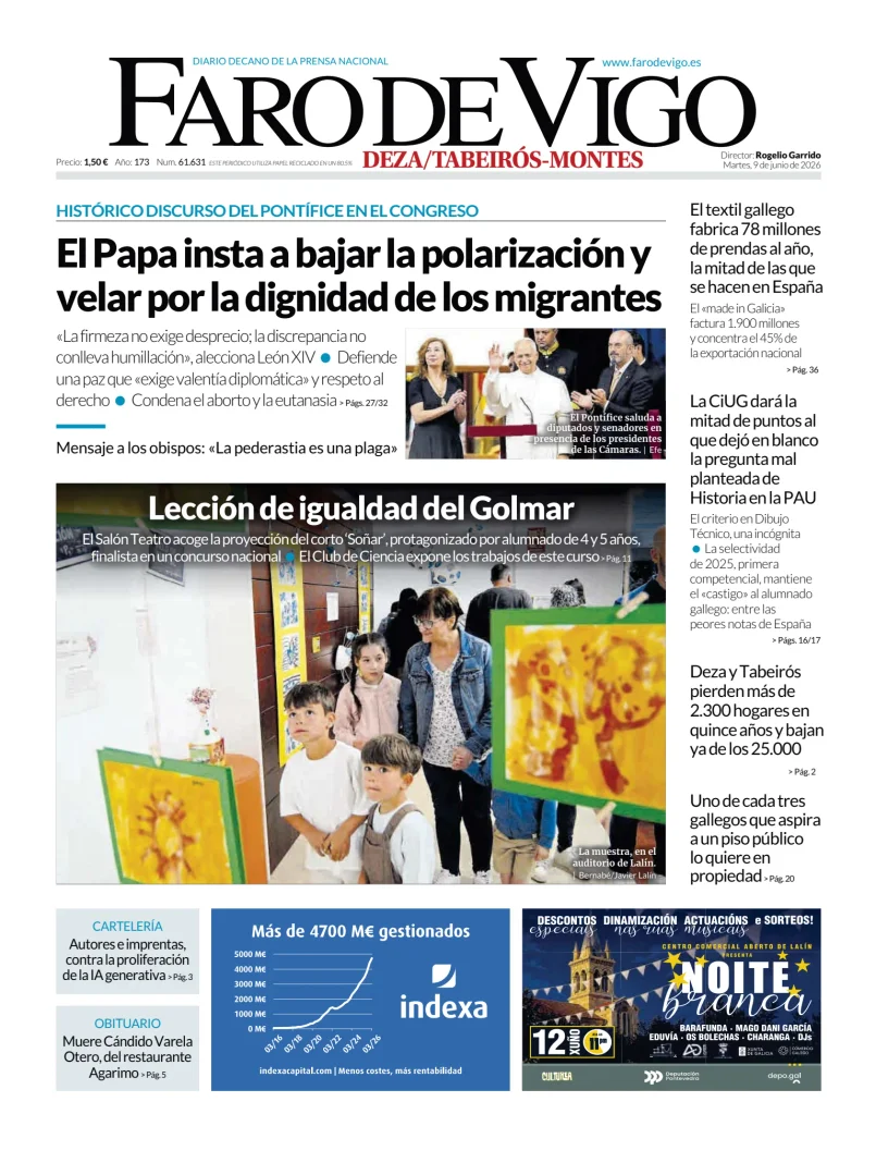 Portada de Faro de Vigo (Deza/Tabeiros-Montes)