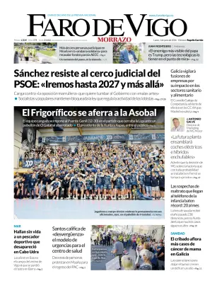 Portada de Faro de Vigo (O Morrazo), 1 de junio de 2026