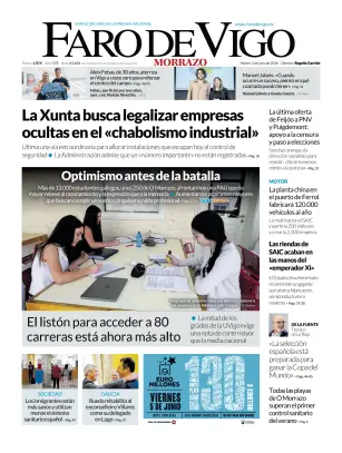 Portada de Faro de Vigo (O Morrazo), 2 de junio de 2026