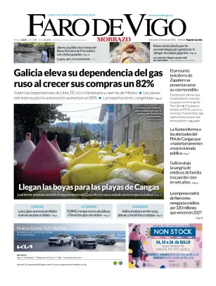 Portada de Faro de Vigo (O Morrazo), 22 de julio de 2026