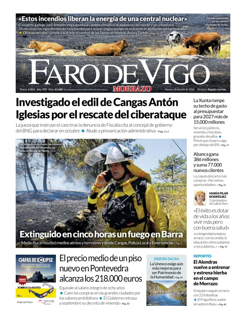 Portada de Faro de Vigo (O Morrazo)