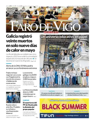 Portada de Faro de Vigo (O Morrazo), 3 de junio de 2026