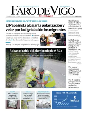 Portada de Faro de Vigo (O Morrazo), 9 de junio de 2026