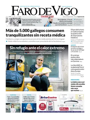 Portada de Faro de Vigo (Ourense), 10 de julio de 2026