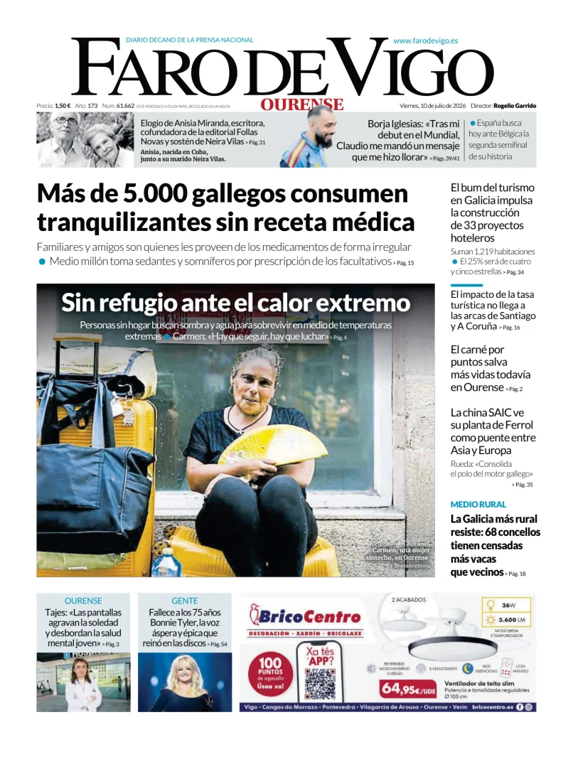 Portada de Faro de Vigo (Ourense)