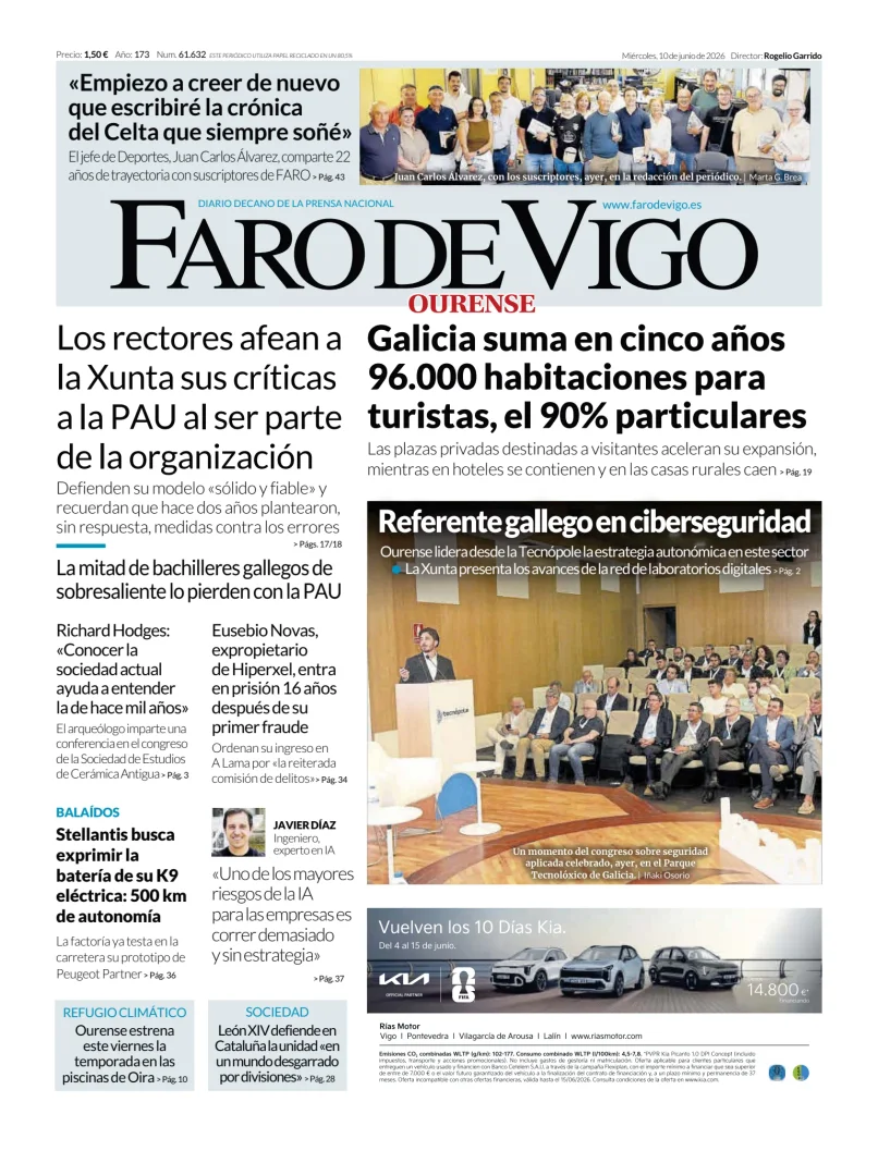 Portada de Faro de Vigo (Ourense)