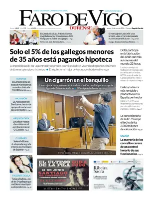 Portada de Faro de Vigo (Ourense), 11 de junio de 2026