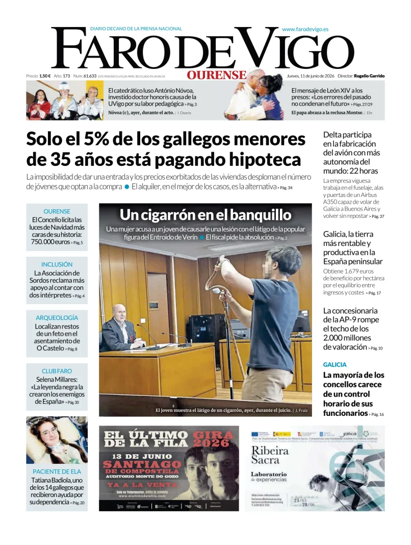 Portada de Faro de Vigo (Ourense)