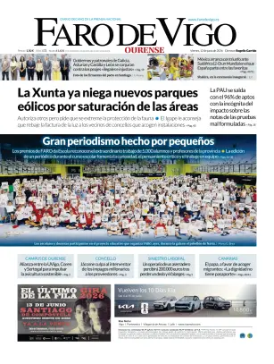 Portada de Faro de Vigo (Ourense), 12 de junio de 2026