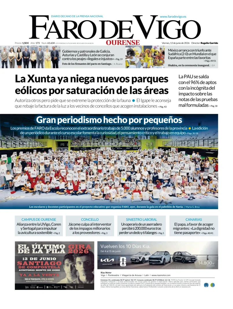Portada de Faro de Vigo (Ourense)