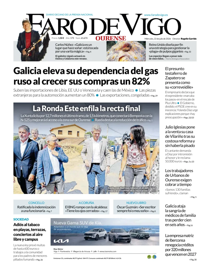 Portada de Faro de Vigo (Ourense)