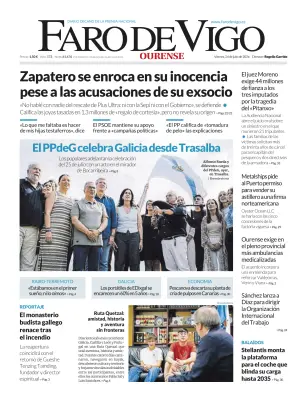 Portada de Faro de Vigo (Ourense), 24 de julio de 2026