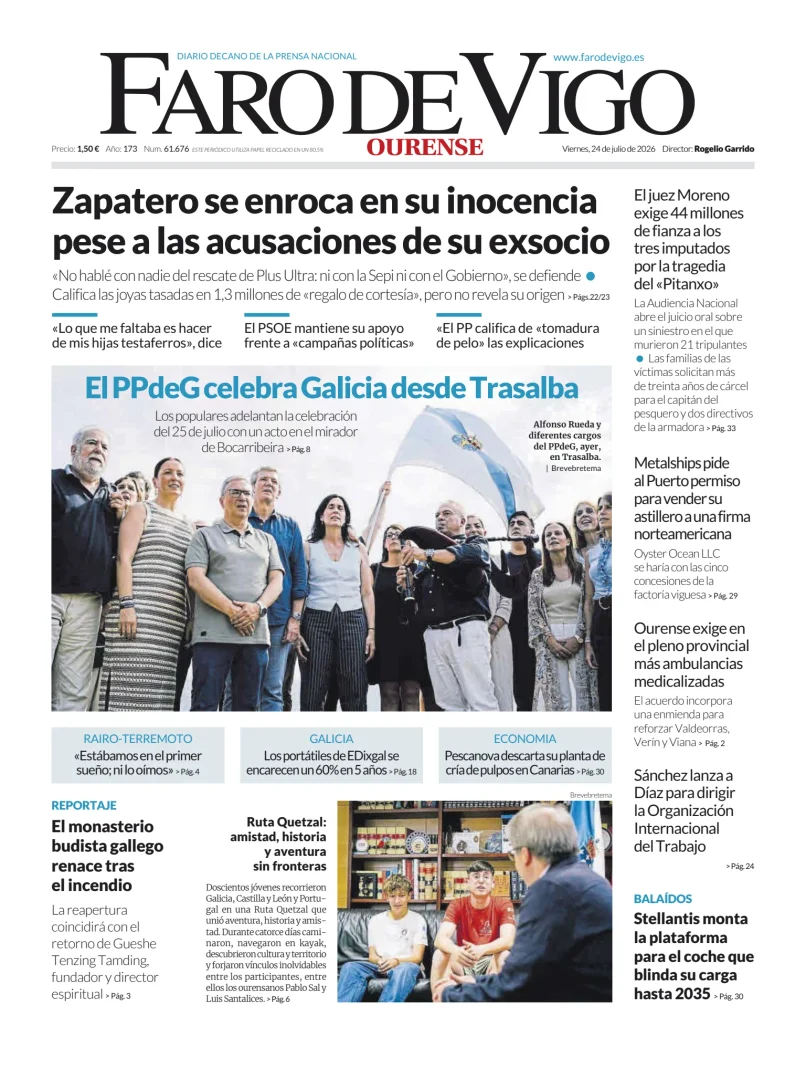 Portada de Faro de Vigo (Ourense)