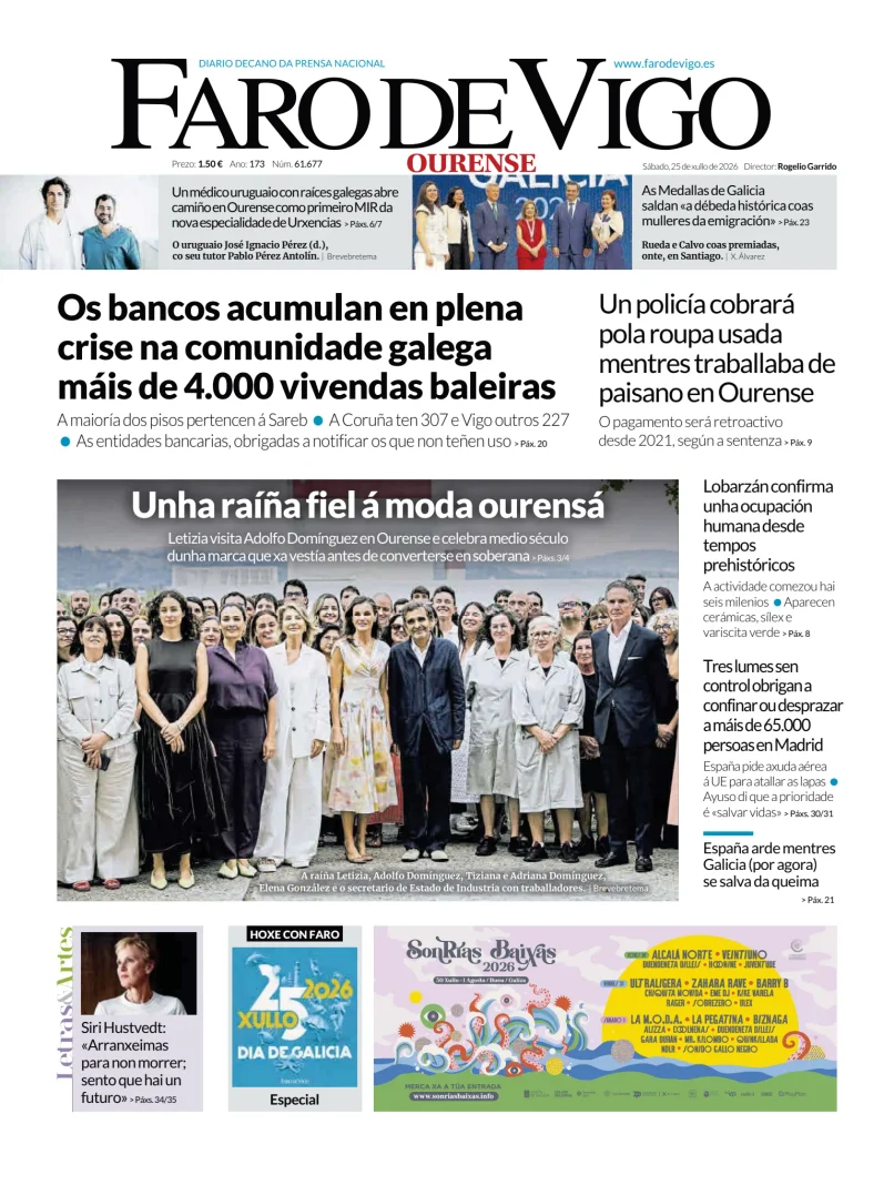 Portada de Faro de Vigo (Ourense)