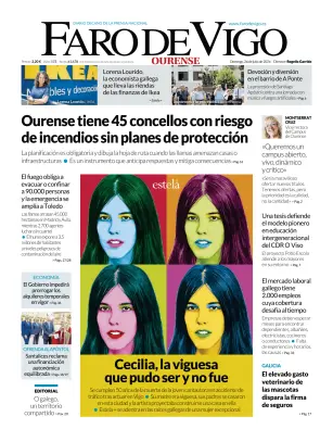 Portada de Faro de Vigo (Ourense), 26 de julio de 2026