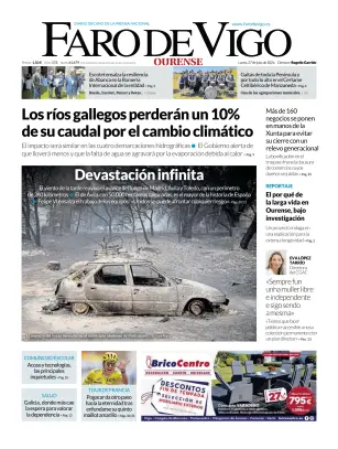 Portada de Faro de Vigo (Ourense), 27 de julio de 2026
