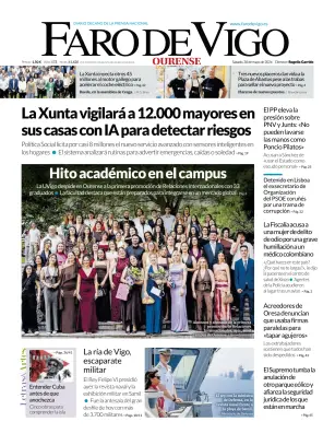 Portada de Faro de Vigo (Ourense), 30 de mayo de 2026