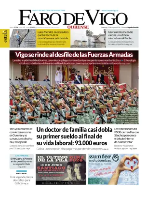 Portada de Faro de Vigo (Ourense), 31 de mayo de 2026