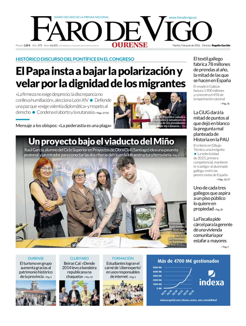 Portada de Faro de Vigo (Ourense)