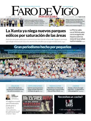 Portada de Faro de Vigo (Pontevedra), 12 de junio de 2026