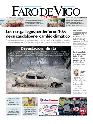 Portada de Faro de Vigo (Pontevedra), 27 de julio de 2026