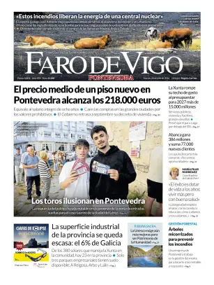 Portada de Faro de Vigo (Pontevedra), 28 de julio de 2026
