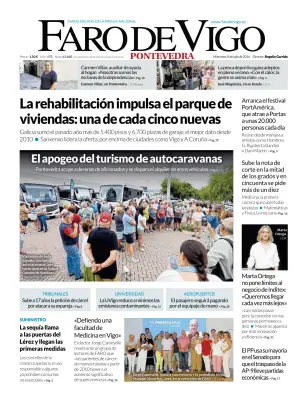 Portada de Faro de Vigo (Pontevedra), 8 de julio de 2026