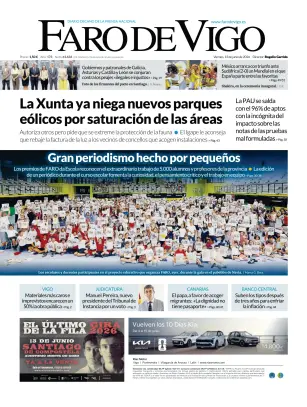 Portada de Faro de Vigo, 12 de junio de 2026
