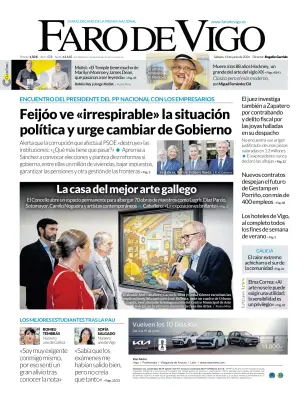 Portada de Faro de Vigo, 13 de junio de 2026