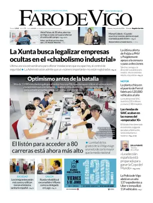 Portada de Faro de Vigo, 2 de junio de 2026