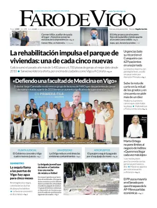 Portada de Faro de Vigo, 8 de julio de 2026