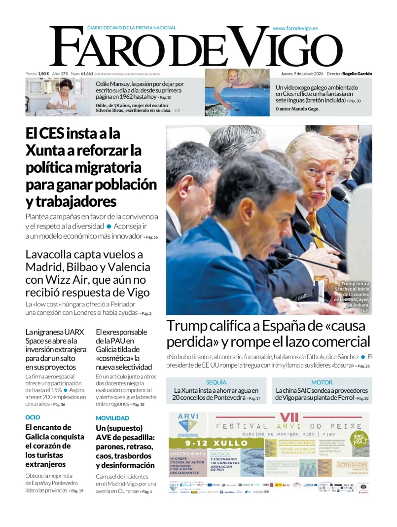 Portada de Faro de Vigo
