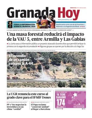 Portada de Granada Hoy, 10 de junio de 2026