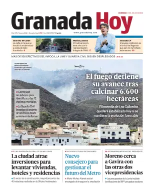Portada de Granada Hoy, 12 de julio de 2026