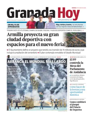 Portada de Granada Hoy, 12 de junio de 2026