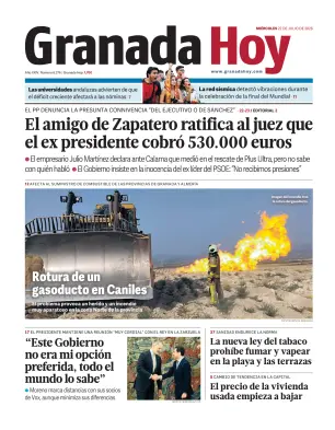 Portada de Granada Hoy, 22 de julio de 2026
