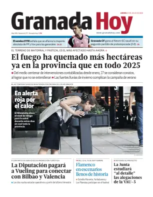 Portada de Granada Hoy, 23 de julio de 2026