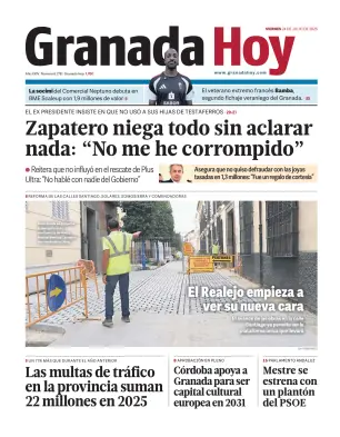 Portada de Granada Hoy, 24 de julio de 2026
