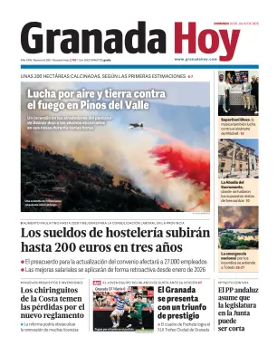 Portada de Granada Hoy, 26 de julio de 2026