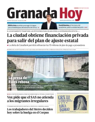 Portada de Granada Hoy, 29 de mayo de 2026