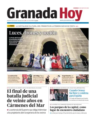 Portada de Granada Hoy, 31 de mayo de 2026