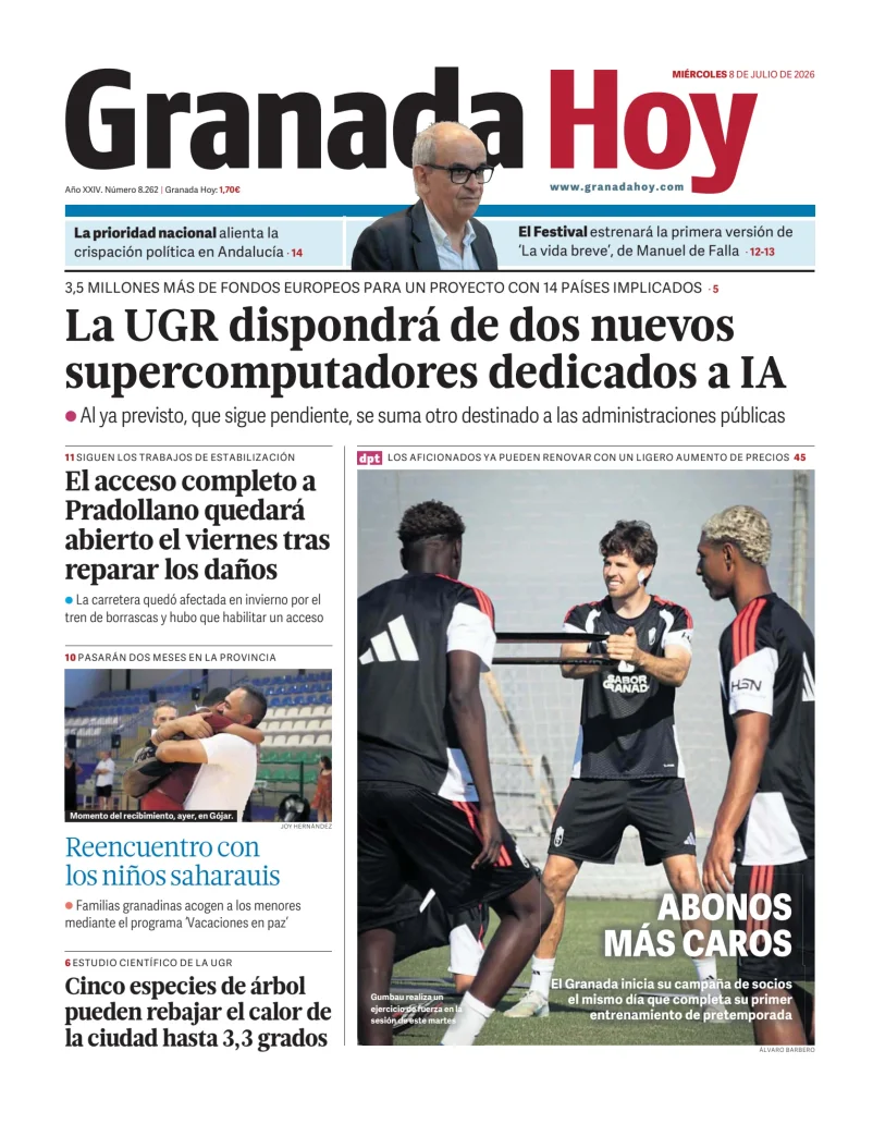 Portada de Granada Hoy