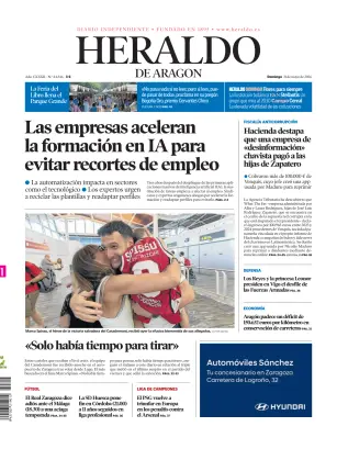 Portada de Heraldo de Aragón, 31 de mayo de 2026