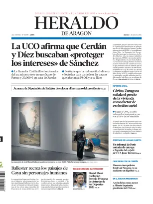 Portada de Heraldo de Aragón, 4 de junio de 2026