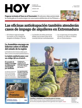 Portada de Hoy, 10 de julio de 2026