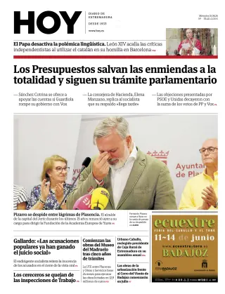 Portada de Hoy, 10 de junio de 2026