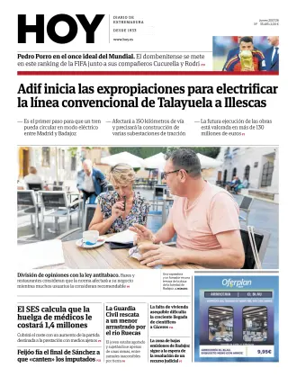 Portada de Hoy, 23 de julio de 2026