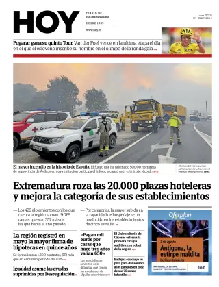 Portada de Hoy, 27 de julio de 2026