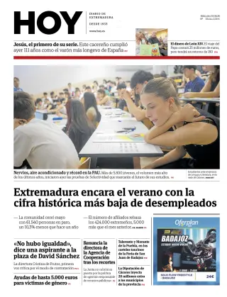 Portada de Hoy, 3 de junio de 2026
