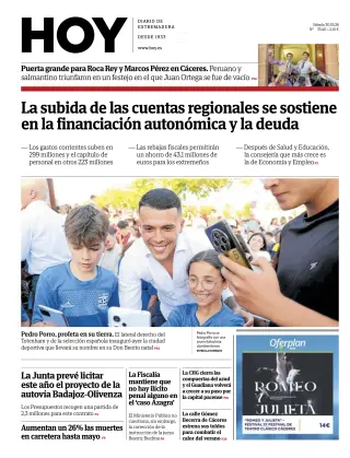 Portada de Hoy, 30 de mayo de 2026